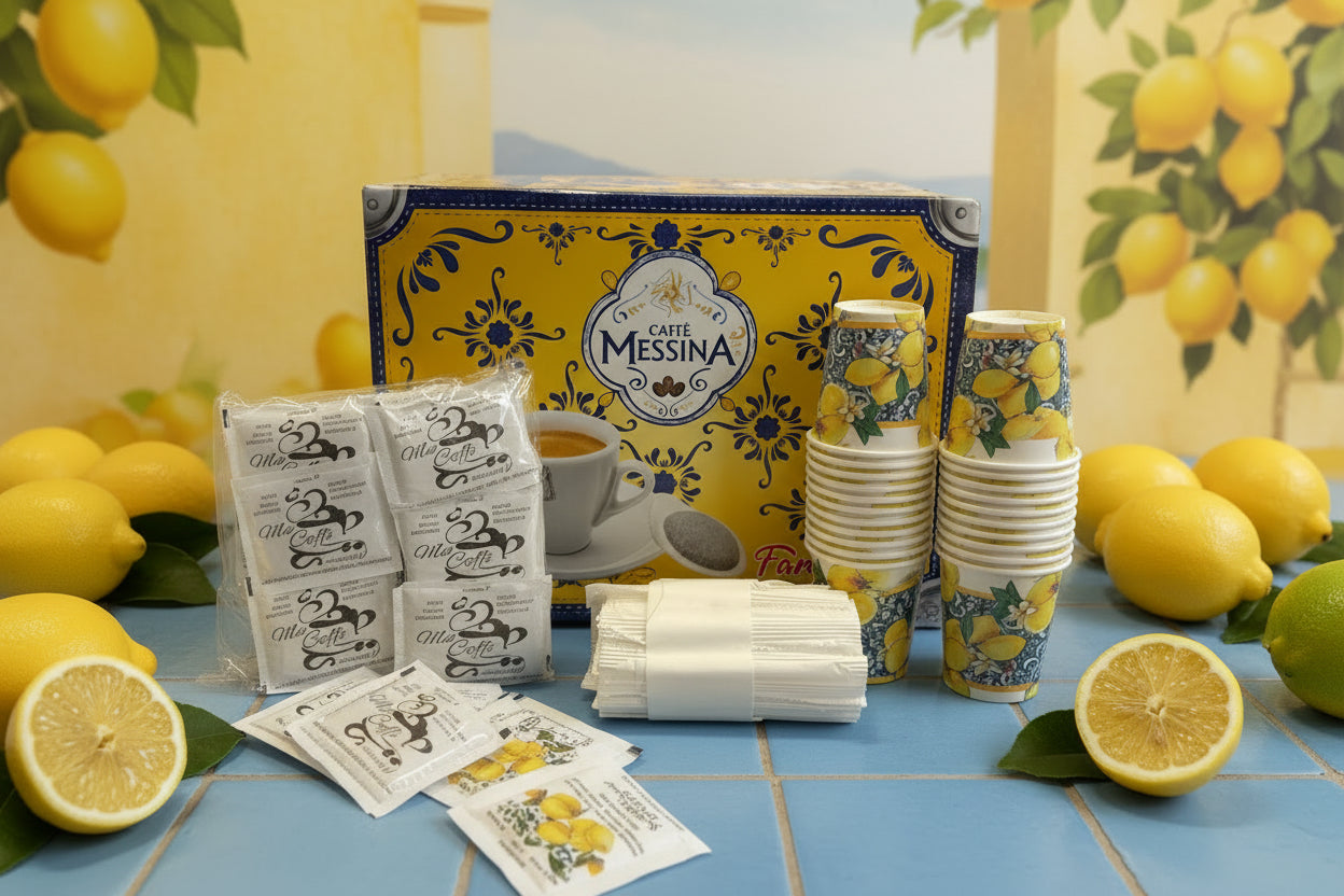 Caffe Messina Cialda E.s.e 70 Cialde + kit 50pz – Mia Caffè Store, image size:1248x832