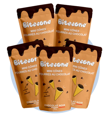 BITECONE Mini Dark Chocolate Filled Cones