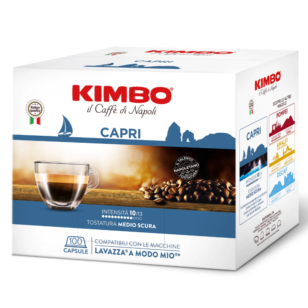 Kimbo Capsules Compatible with Lavazza A Modo Mio Capri 100pcs Mia Caff Store Kimbo Capsules Compatible with Lavazza A Modo Mio Capri 100pcs Mia Caff Store