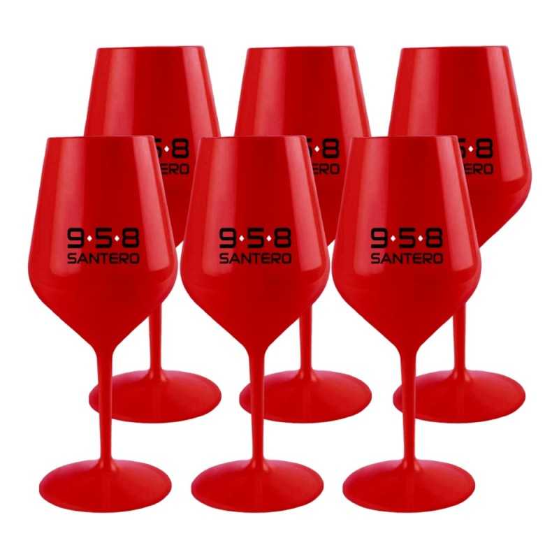 Santero Copas Rojo caja de 6 pzas
