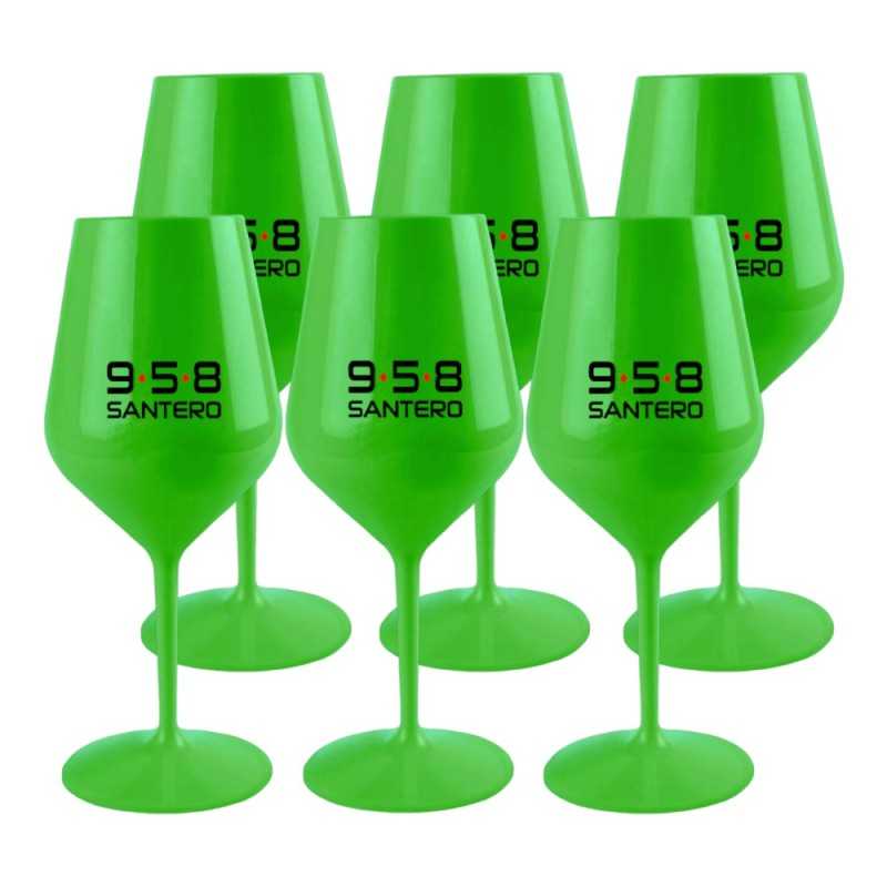 Santero Copas Verde caja de 6 pz