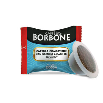 Café Borbone Compatible Bialetti Aluminio Rojo 100pz