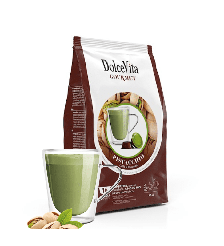 Dolce Vita Kompatibel mit Lavazza A Modo Pistazie 16 Stück