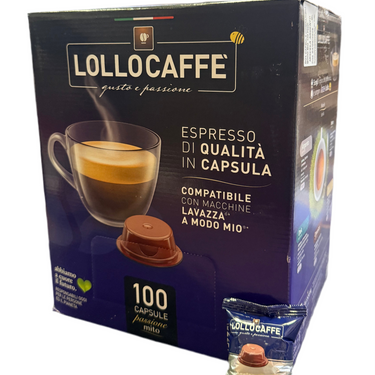 Lollo Caffe Kompatibel mit Lavazza A Modo Mio Silber 100 Stk