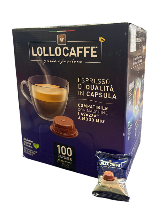 Lollo Caffe Compatibile Lavazza A Modo Mio Argento 100pz