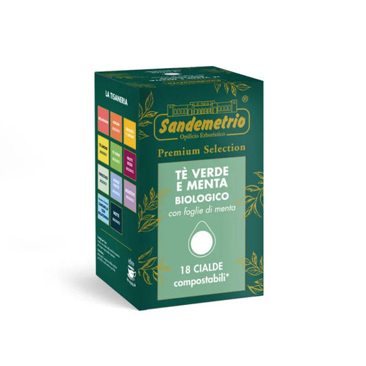 SanDemetrio Cialda E.s.e Te Verde Aromatizzato Menta Bio 18pz