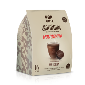 Pop Caffe Getränke Kompatibel mit Dolce Gusto E-Gusto Chocomium Dark Premium 16 Stück