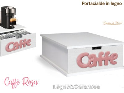 March Gardens Wooden Pod Holder Coffee Pink