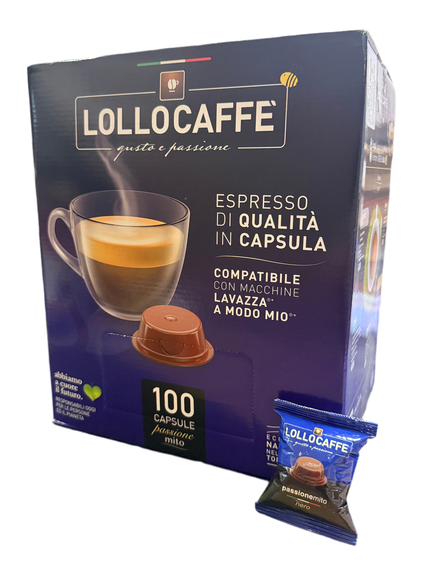 Lollo Caffe Compatibile Lavazza A Modo Mio Nera 100pz