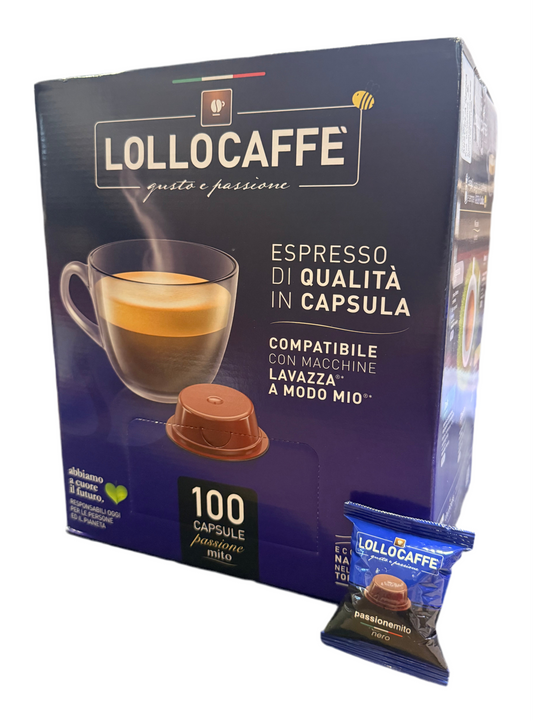 Lollo Caffe Compatibile Lavazza A Modo Mio Nera 100pz
