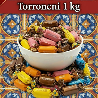 Torroncini with Peanuts and Almonds in Assorted Flavors 1Kg