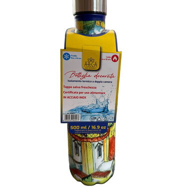 Sicilian Insulated Water Bottle – Mediterranean Elegance in Stainless Steel 500ml