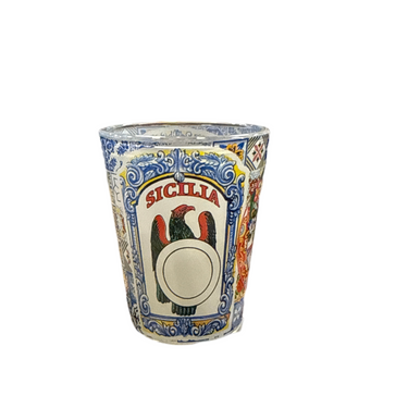 Bicchierini da Caffè Siciliano 4pz + Sotto Bicchierini 4pz