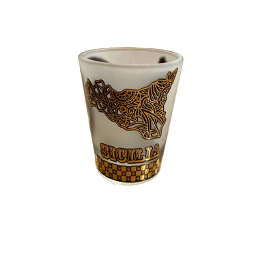 Bicchierini Opaco e Oro da Caffè Siciliano 4pz + Sotto Bicchierini 4pz