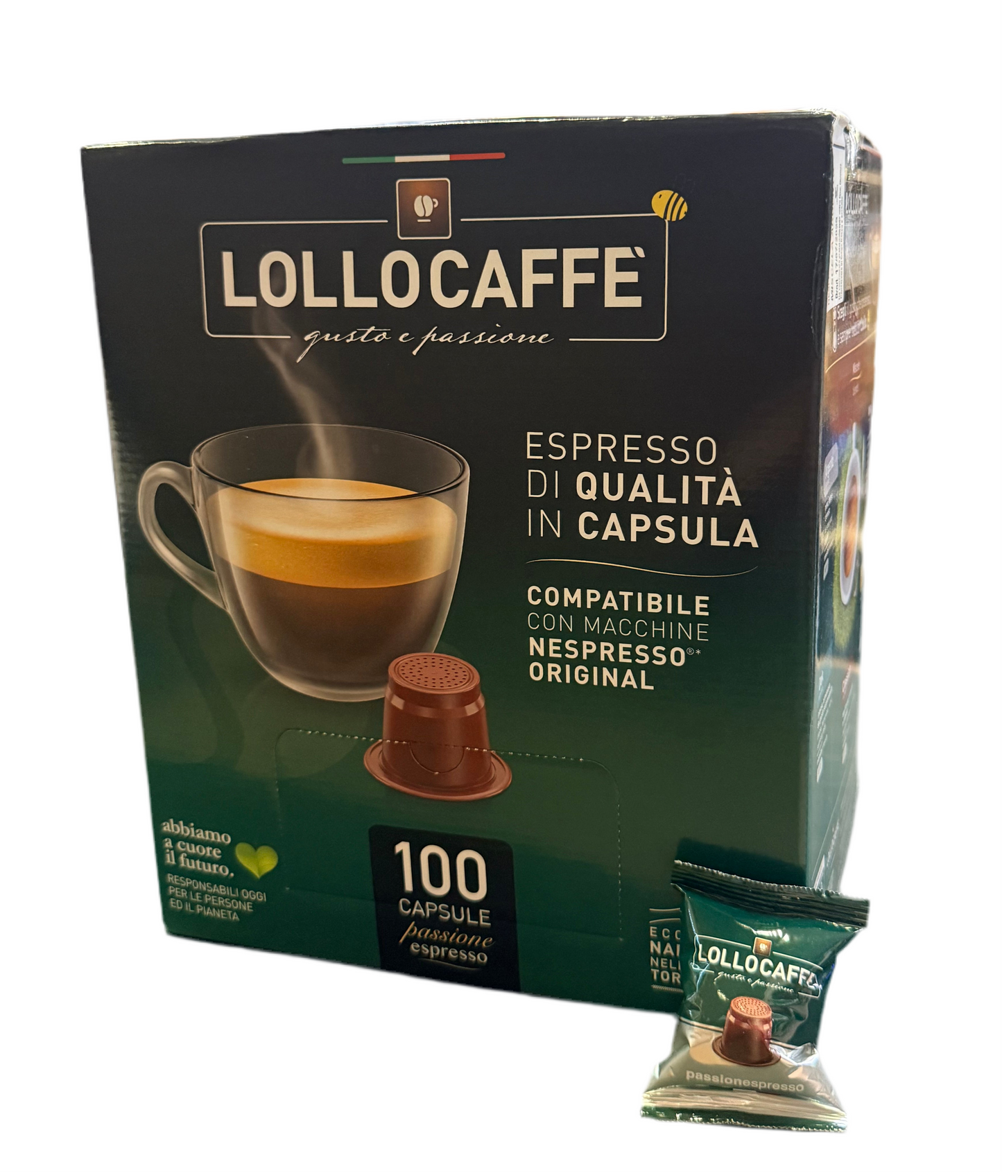 Lollo Caffe Compatibile Nespresso Argento 100pz