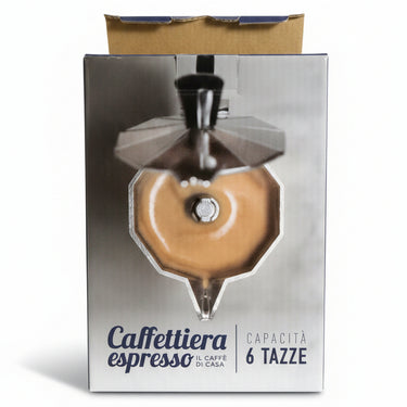 Caffettiera Moka in Alluminio – Tradizione Italiana da 6 Tazze