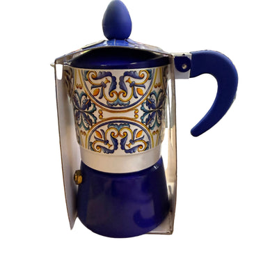 Cafetière moka sicilienne – décor citrons de Sicile 1 tasse