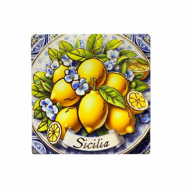 Bicchierini da Limoncello Siciliano 4pz + Sotto Bicchierini 4pz