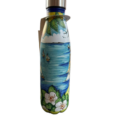 Sicilian Insulated Water Bottle – Mediterranean Elegance in Stainless Steel 500ml