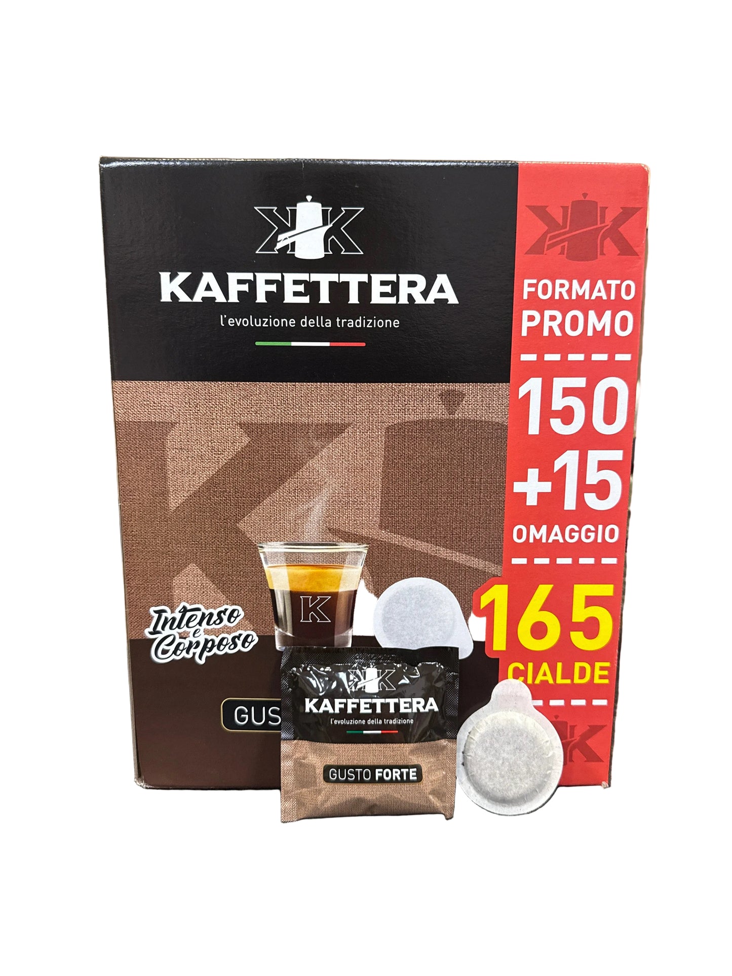 Caffe Kaffettera Strong Blend E.S.E. 150 + 15 Free Gift