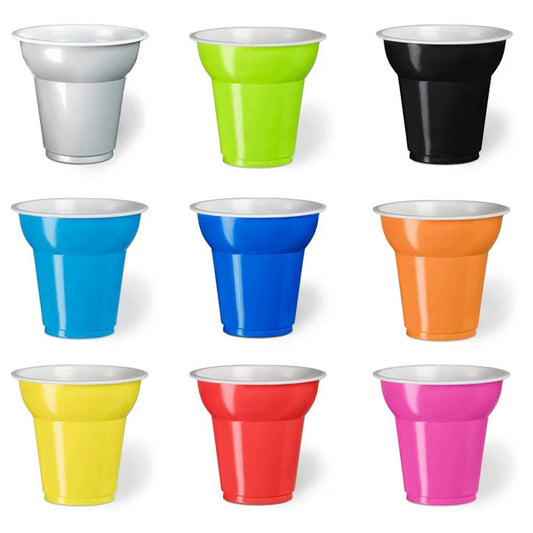 Aristea Plastikbecher (Sortierte Farben) 50 Stk.