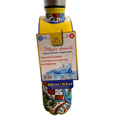Borraccia Termica Siciliana – Eleganza Mediterranea in Acciaio Inox 500 ml