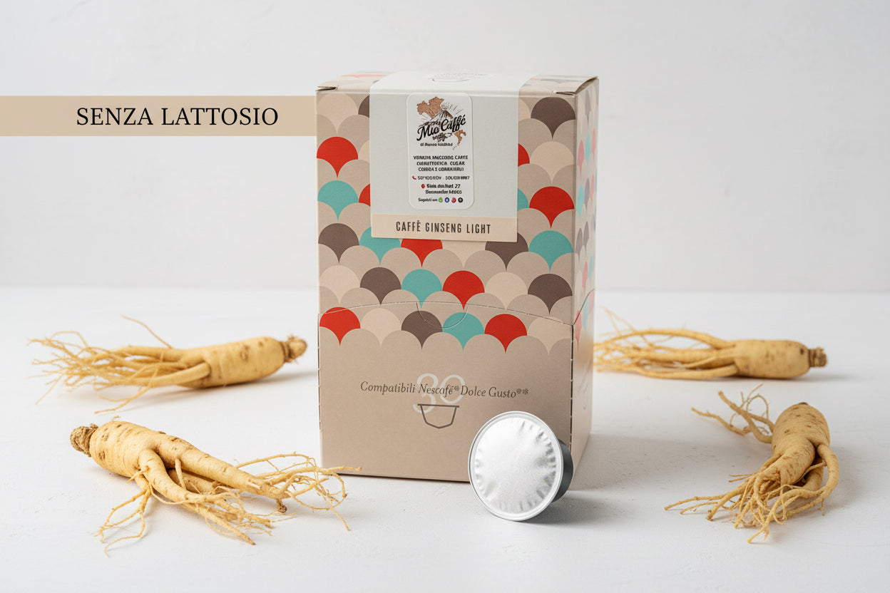 Boissons Compatibles Dolce Gusto Ginseng Amaro Light Haute Qualité Sans Lactose 30pz