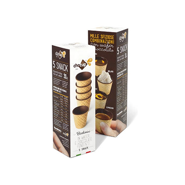 Chocup Bicchierini di Wafer e Cioccolato Fondente Mini 