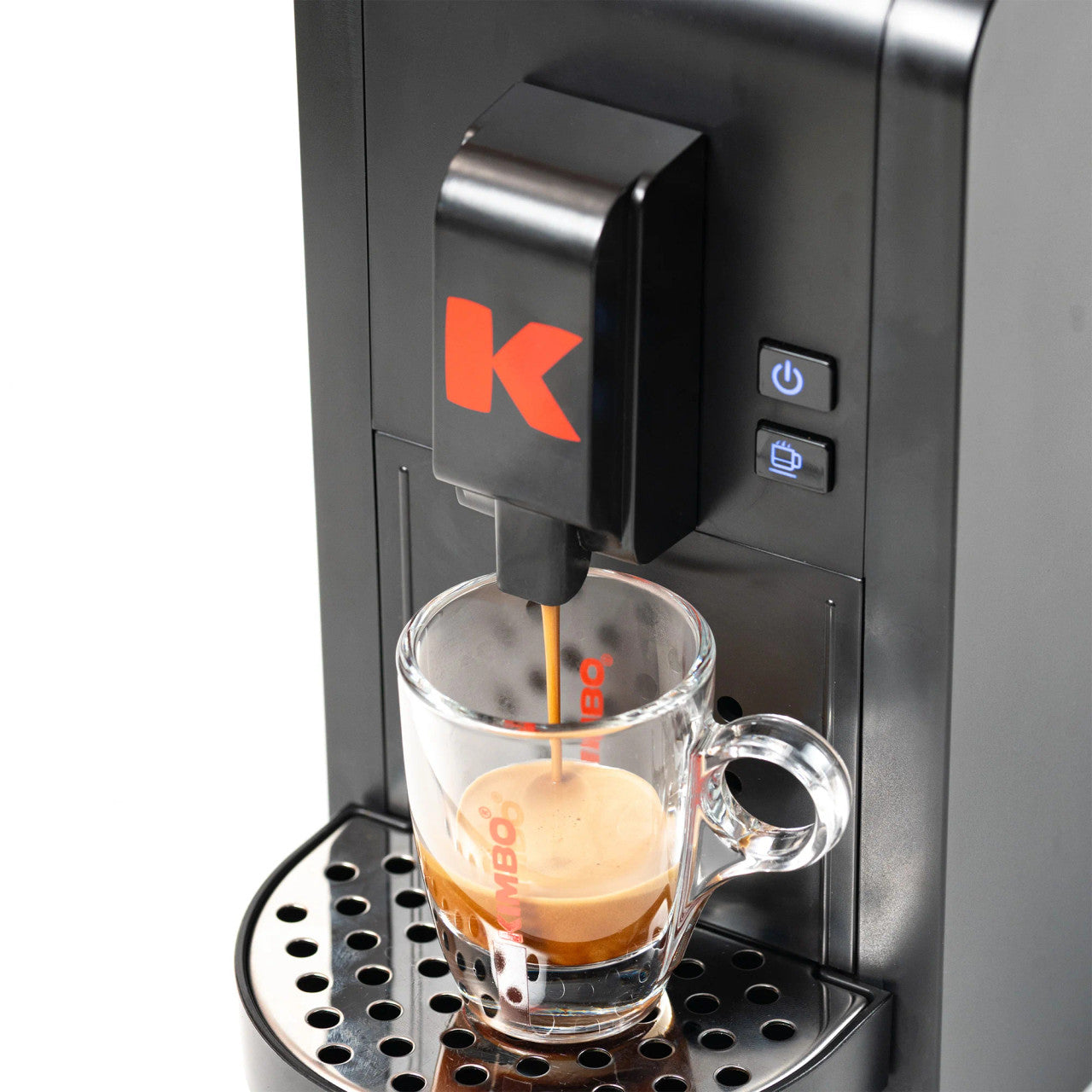 Máquina de monodosis Kimbo negra con expulsión automática y 50 monodosis Pompei de regalo