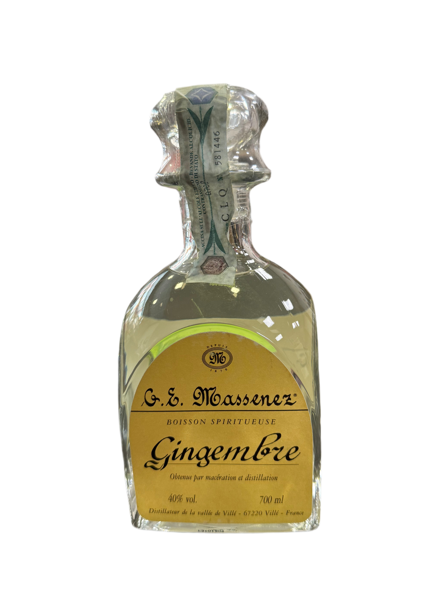 Distillerie Massenez - Eau de vie de Gingembre 70 cl