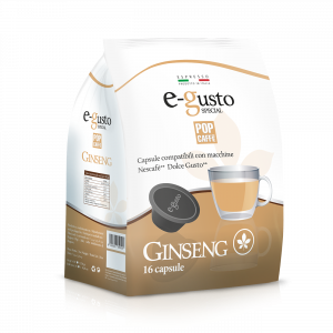 Pop Caffe Getränke Kompatibel mit Dolce Gusto E-Gusto Ginseng 16 Stück