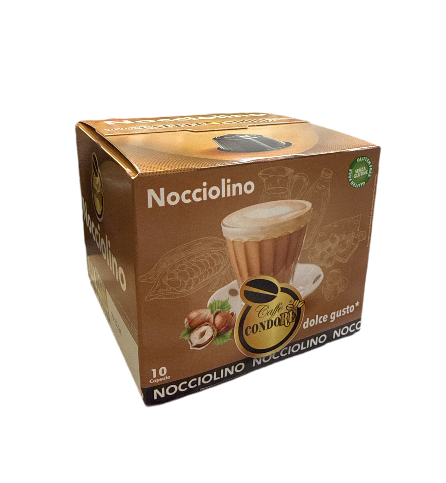 Condore Getränke kompatibel mit Dolce Gusto Nocciolino 10 Stück