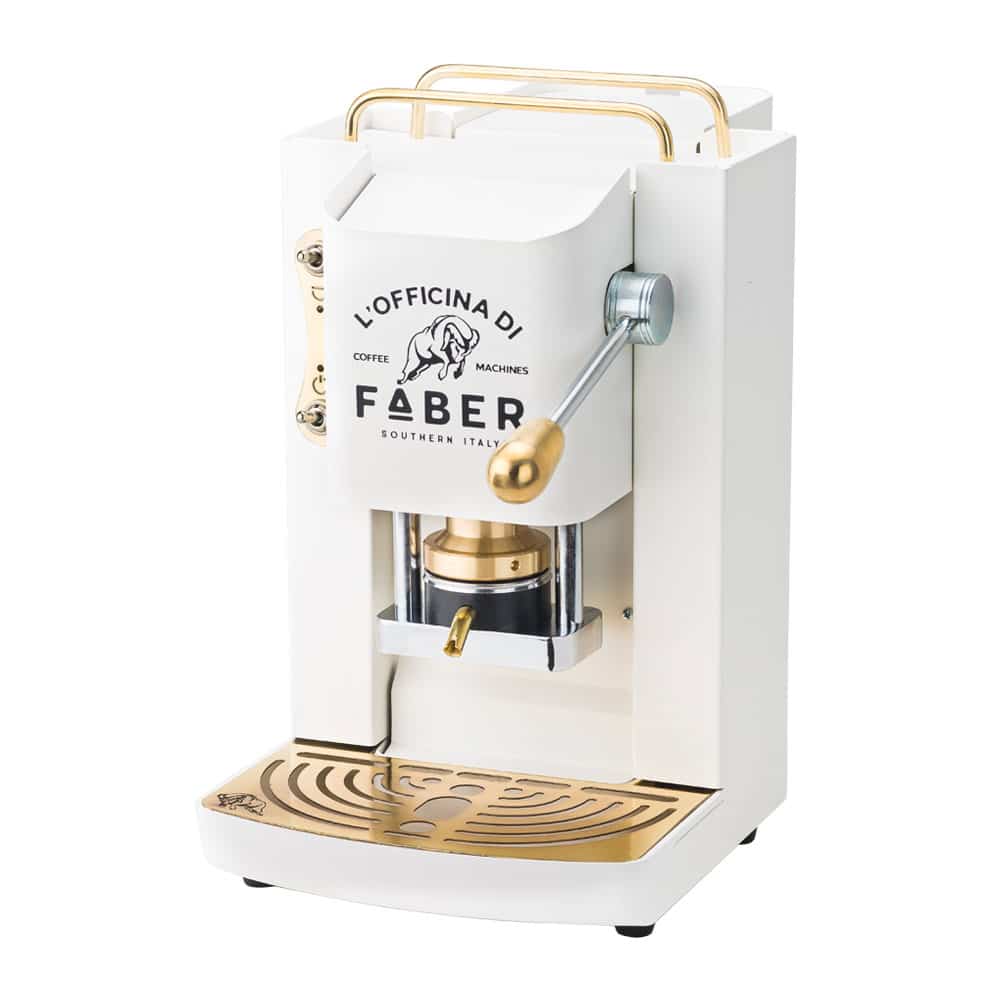 Macchina da Caffè Faber Pro Deluxe Ottone Cialda E.s.e Pure White