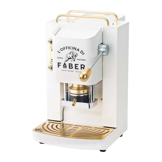 Macchina da Caffè Faber Pro Deluxe Ottone Cialda E.s.e Pure White