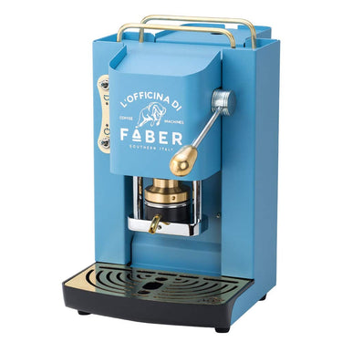 Faber Pro Deluxe Brass Coffee Machine E.S.E. Pod Turquoise