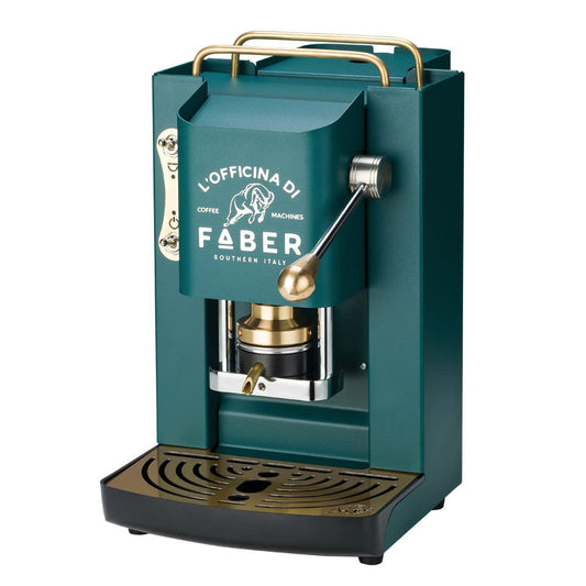 Macchina da Caffè Faber Pro Deluxe Ottone Cialda E.s.e Verde British