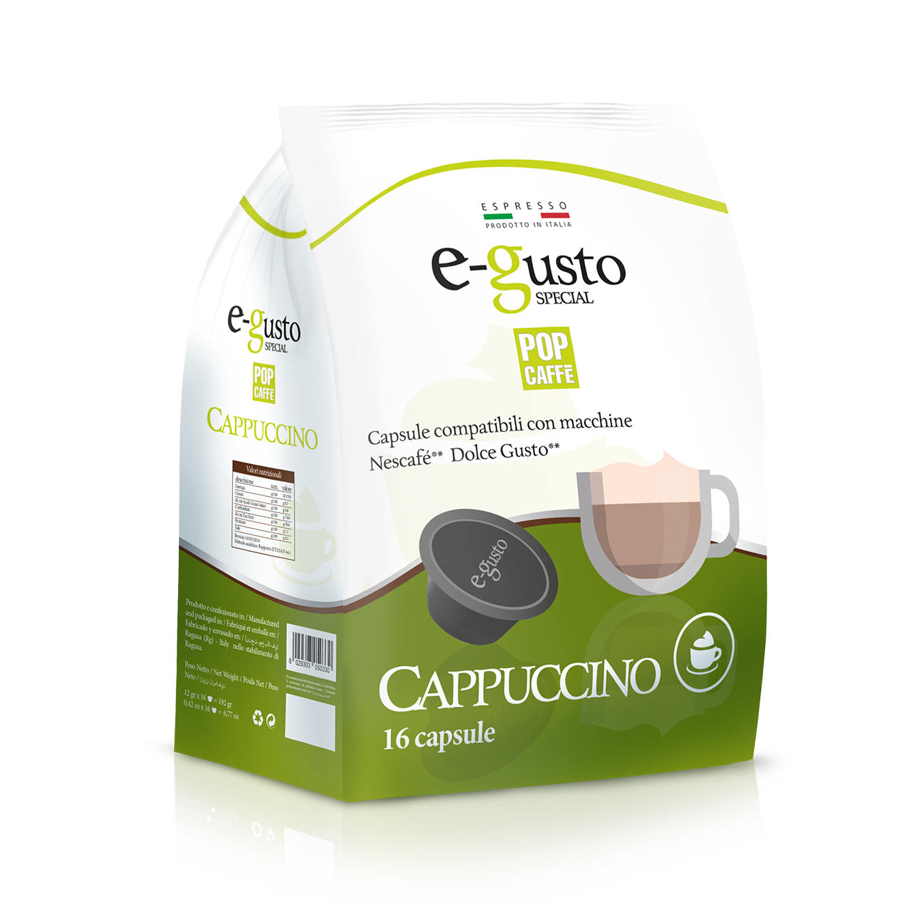 Pop Caffe Dolce Gusto E-Gusto Cappuccino 
