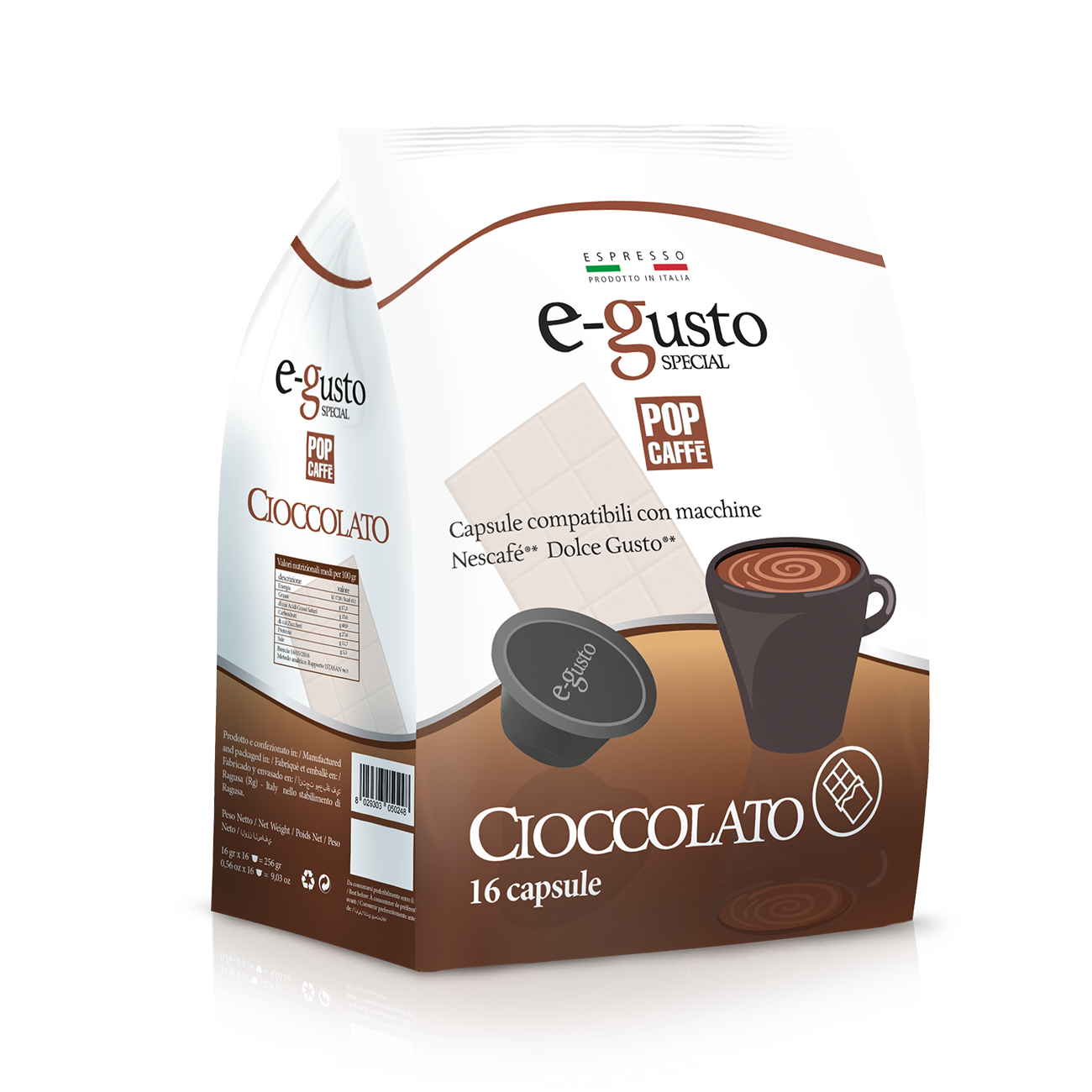 Pop Caffe Dolce Gusto E-Gusto Cioccolato 