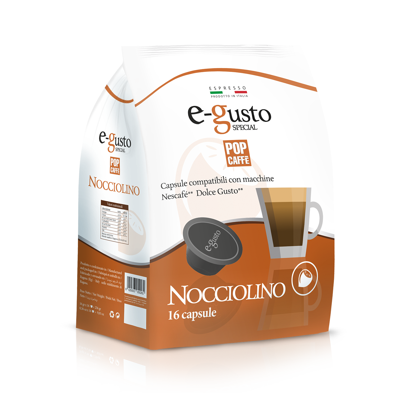 Pop Caffe Dolce Gusto E-Gusto Nocciolino 
