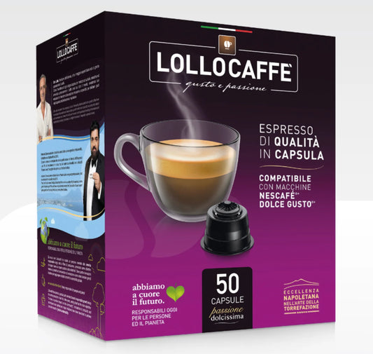 Lollo Caffe Compatibile Dolce Gusto Nera 50pz