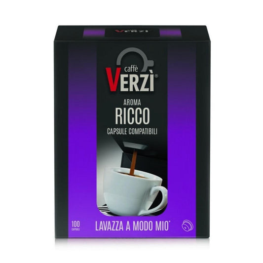 Verzi Caffe Compatibile Lavazza A Modo Mio Ricco 100pz