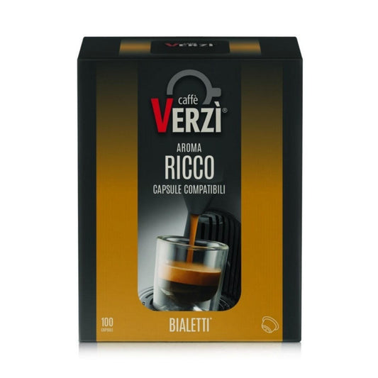 Verzi Caffè Kompatibel mit Bialetti Aluminium Reichhaltig 100 Stk