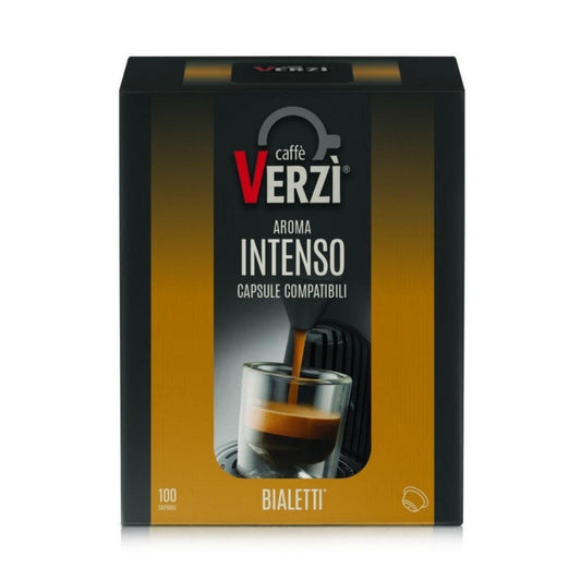Verzi Caffè Kompatibel mit Bialetti Aluminium Intenso 100 Stk
