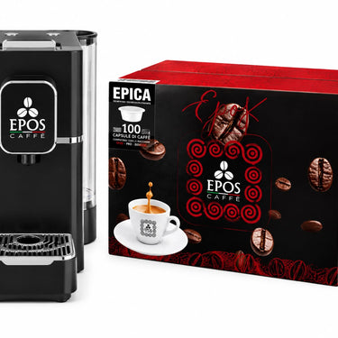 Epic Black and Silver Machine + 1 Efesto Carton 100 pcs + Accessories Kit 100 pcs
