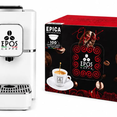 Epic White and Silver Machine + 1 Box Efesto 100 pcs + Accessory Kit 100 pcs