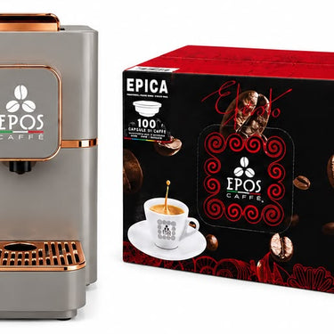Epica Maschine Silber und Kupfer + 1 Karton Efesto 100 Stk. + Zubehör-Kit 100 Stk.