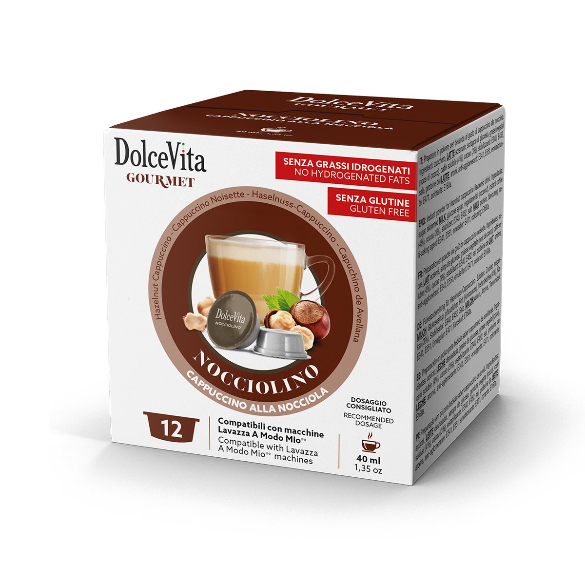 Dolce Vita Compatible Lavazza A Modo Nocciolino 12pz