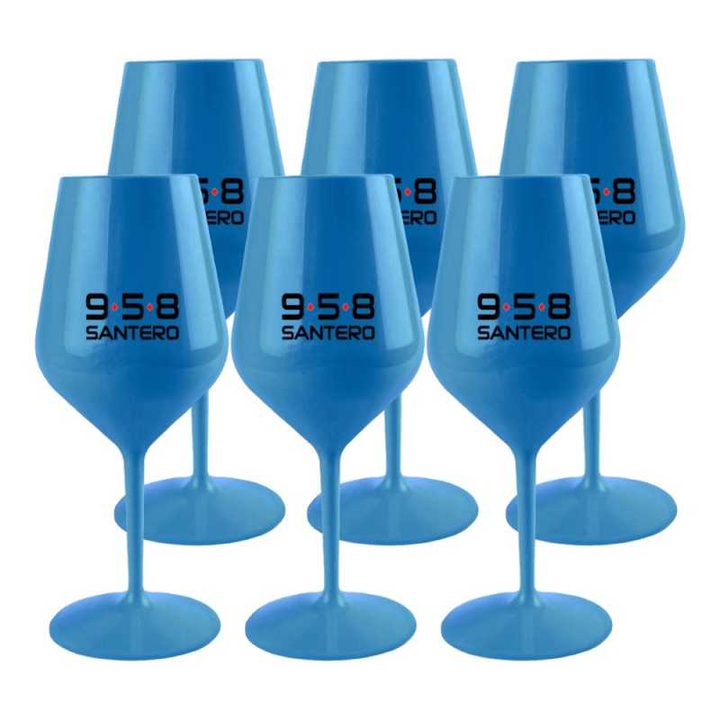 Santero Blaue Gläser, 6er-Pack