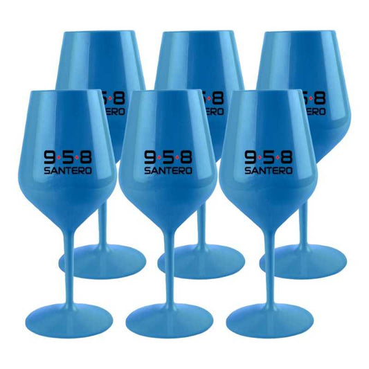 Santero Copas Azules caja de 6 pzas