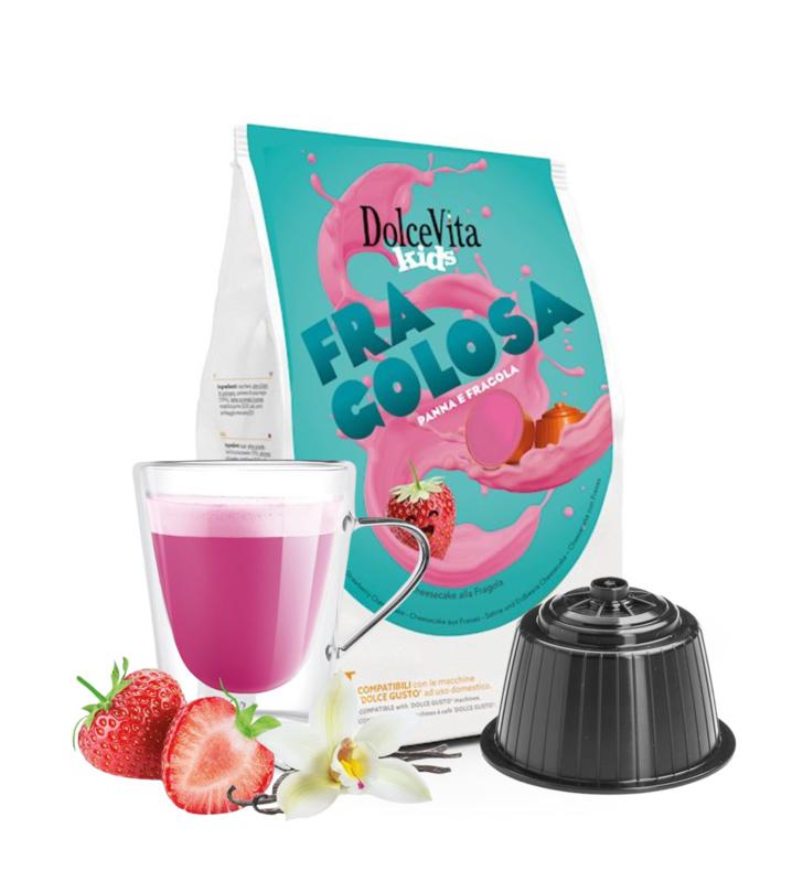 Getränke Dolce Vita kompatibel mit Dolce Gusto Fragolosa 16 Stück